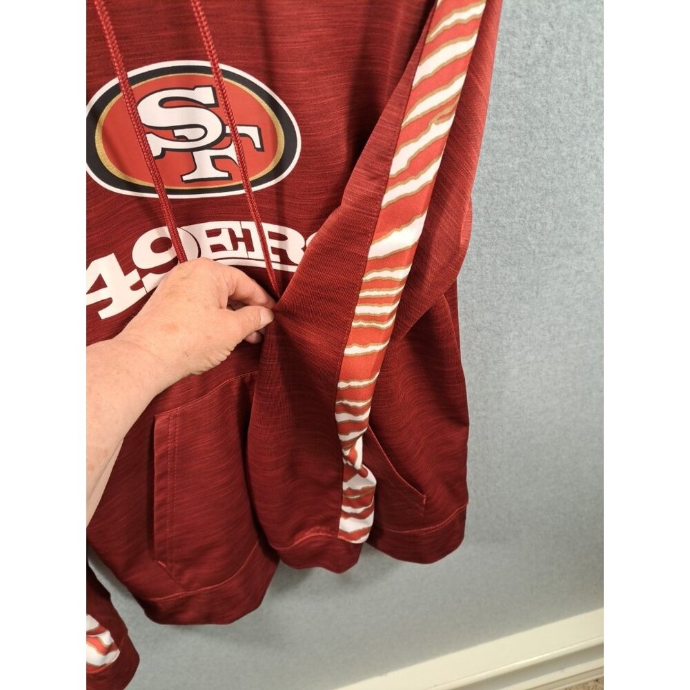 NFL Team Apparel Hoodie Mens Small San Francisco SF 49ers Red Pullover Football - Picture 6 of 8